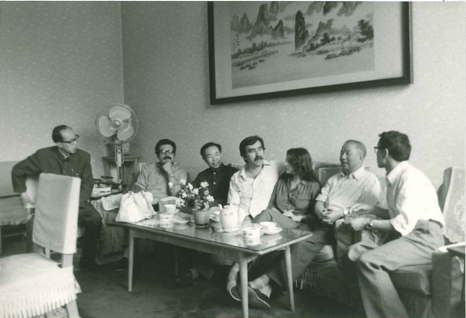 Giulietto al comitato centrale del partito comunista cinese - Cina, anni '80