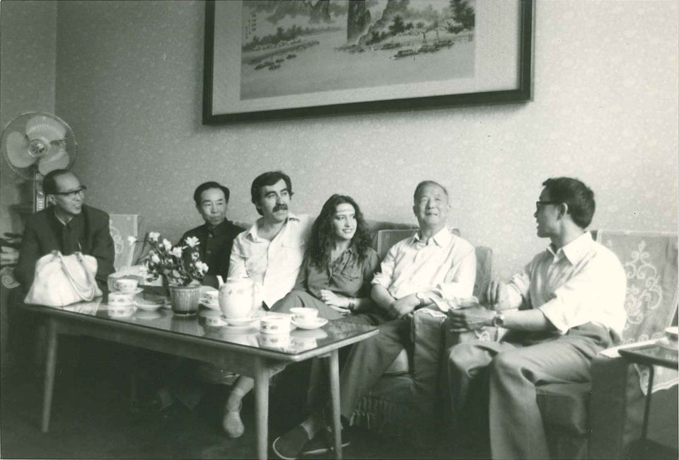 Giulietto al comitato centrale del partito comunista cinese - Cina, anni '80