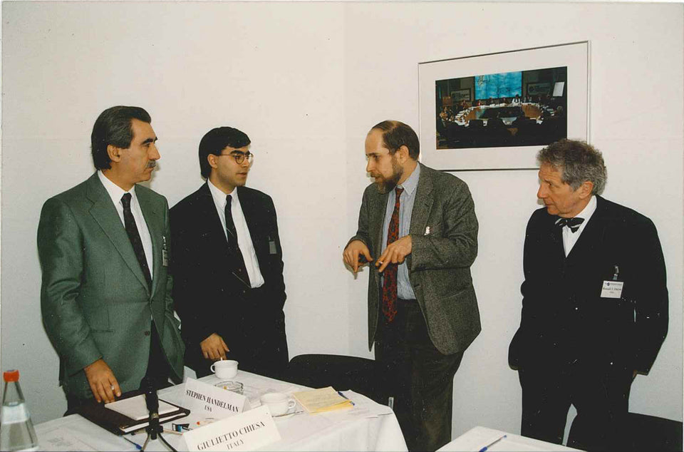 Giulietto con Handelman - Mosca, anni '90